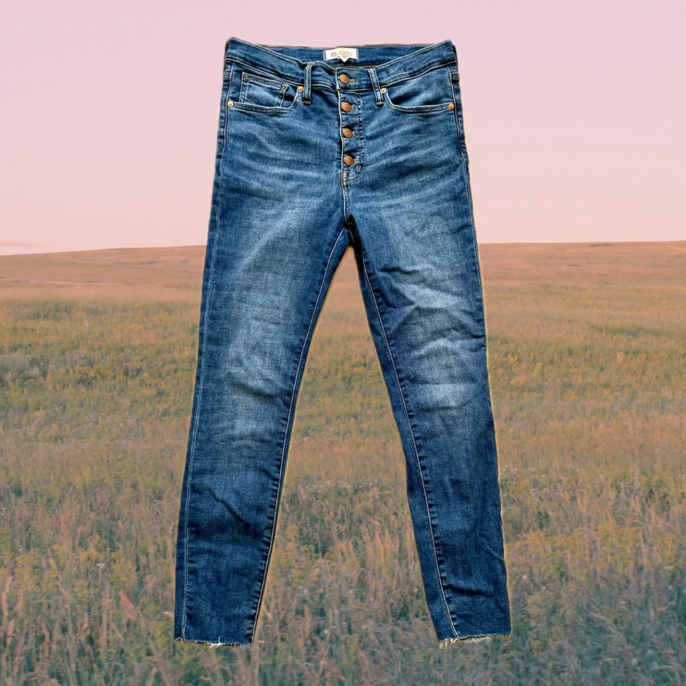 Madewell 28 button fly 9" skinny jean